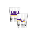 2PK 15oz Old Fashion Glass Big Stripe | LSU