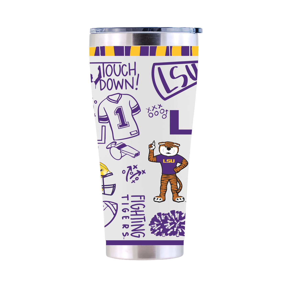 30oz Tumbler Sketchpad Design | Lsu