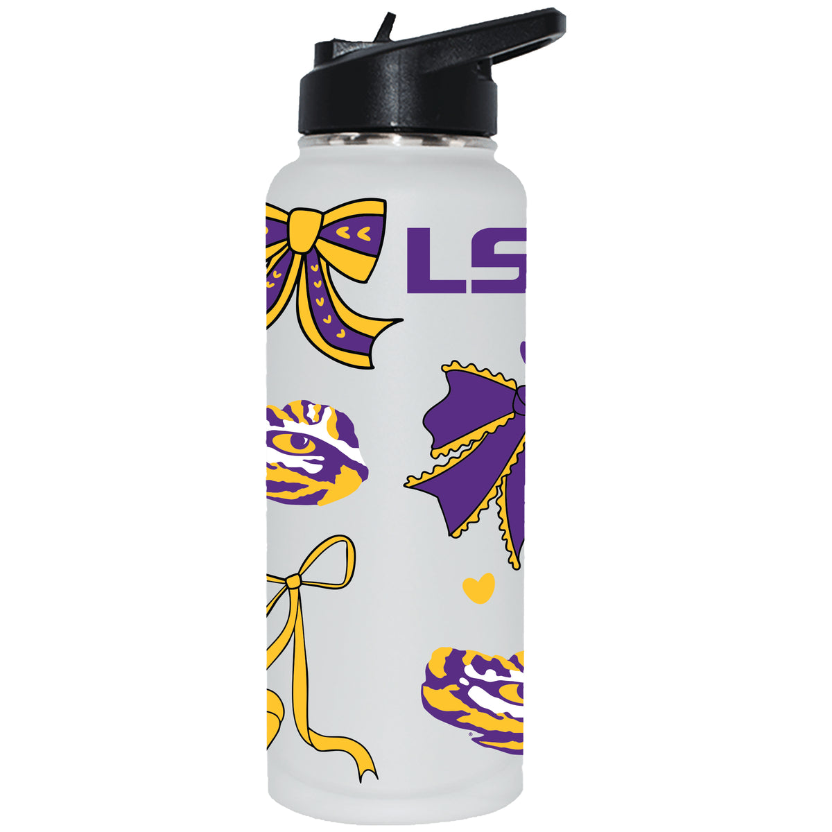  LSU 34oz Bow White Quencher Water Bottle 