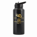 32 oz Stainless Steel Water Bottle with Gold Etched Classic Crew Team Design, Louisiana State University