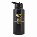 32 oz Stainless Steel Water Bottle with Gold Etched Classic Crew Team Design, Louisiana State University