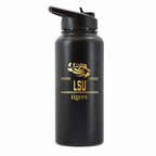 32 oz Stainless Steel Water Bottle with Gold Etched Classic Crew Team Design, Louisiana State University