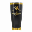 24 oz Stainless Steel Tumbler with Gold Accents & Etched Classic Crew Team Design, Louisiana State University