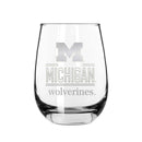 2PK 15oz Stemless Wine Glass Classic Crew |    Michigan