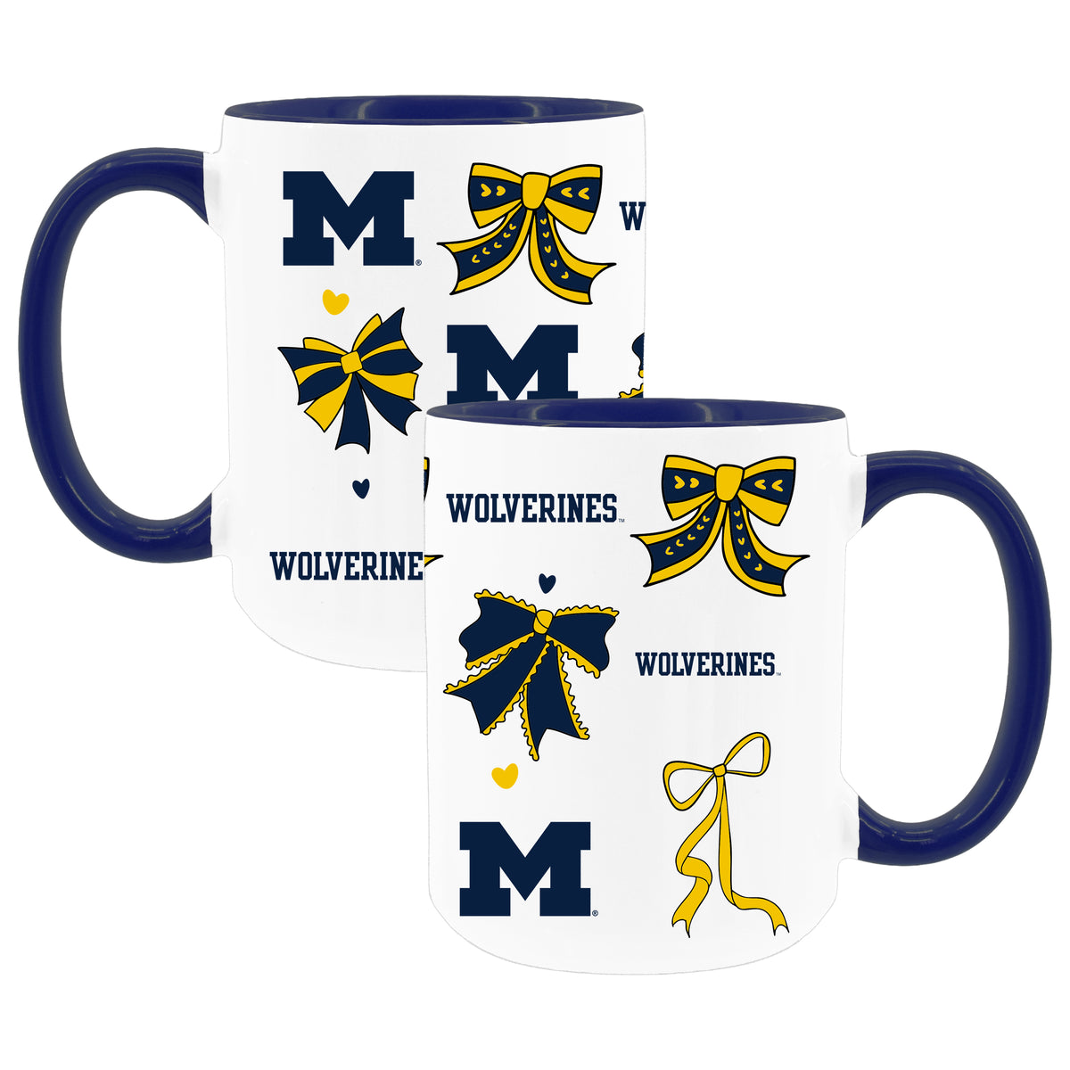  Michigan 2pk 15oz Bow Coffee Mug 