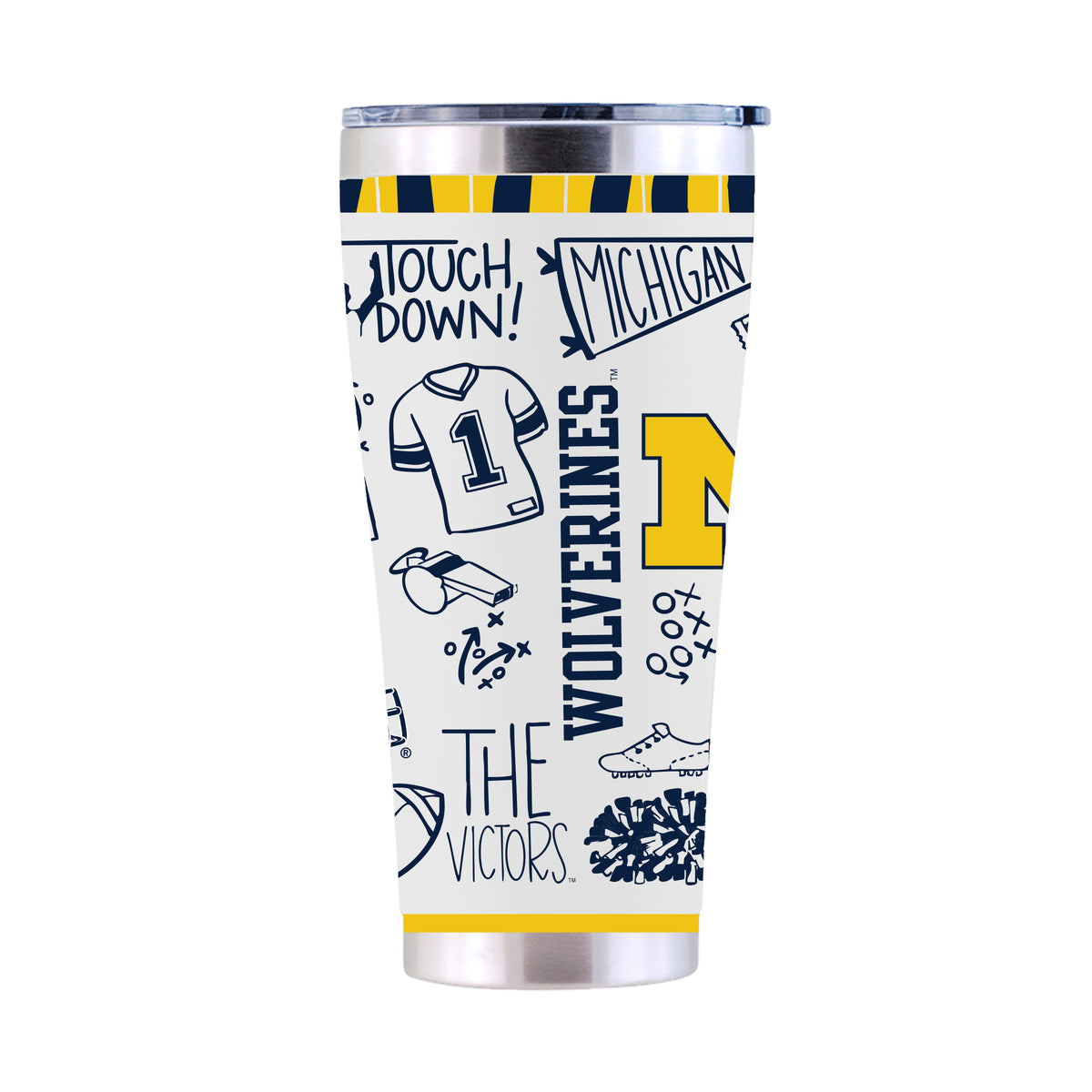 30oz Tumbler Sketchpad Design | Michigan