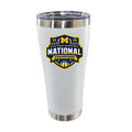 30oz White SS Tumbler, DP, National Basketball Champs 2026, University of Michigan