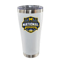 30oz White SS Tumbler, DP, National Basketball Champs 2026, University of Michigan