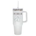  Michigan 40oz Bow White Stainless Steel Colossal Tumbler 