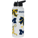  Michigan 34oz Bow White Quencher Water Bottle 