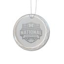 3.25in Round Glass Ornament, ETC, National Basketball Champs 2026, University of Michigan