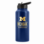 32 oz Stainless Steel Water Bottle with Gold Etched Classic Crew Team Design, University of Michigan