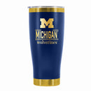 24 oz Stainless Steel Tumbler with Gold Accents & Etched Classic Crew Team Design, University of Michigan