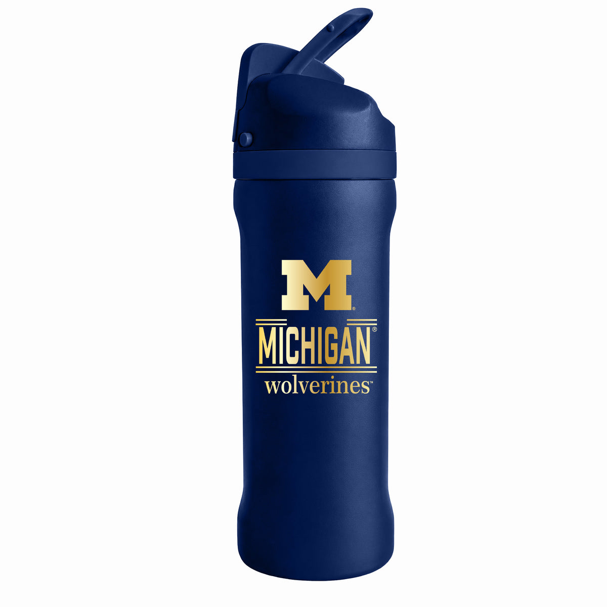 24 oz Stainless Steel Sip Tumbler w/ Gold Inlay – Etched Classic Crew Design, University of Michigan