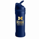 24 oz Stainless Steel Sip Tumbler w/ Gold Inlay – Etched Classic Crew Design, University of Michigan