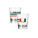 2PK 15oz Old Fashion Glass Big Stripe |   Miami