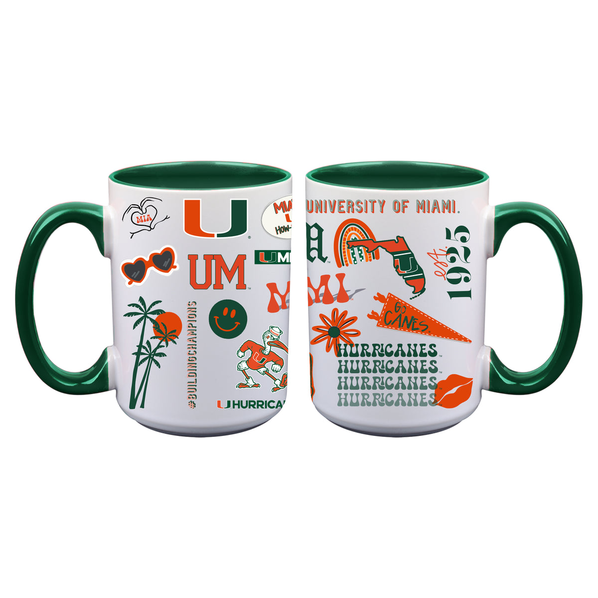 2pk 15oz White Mug Loco Design | Miami