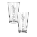 2PK 16oz Pint Glass Pinnacel Design |    Mississippi