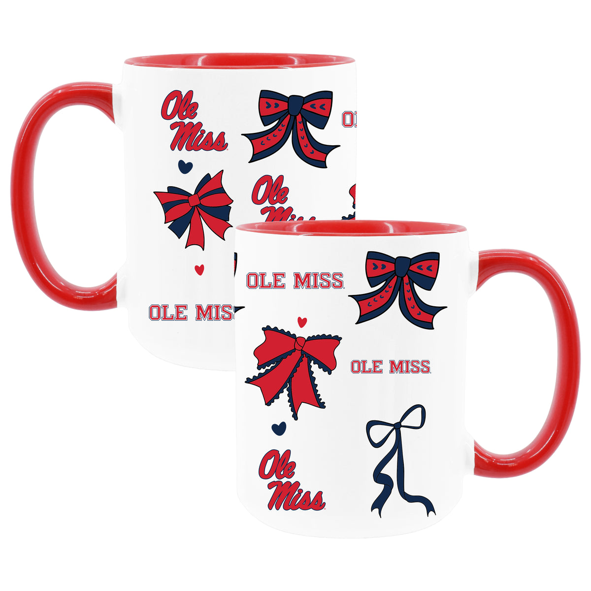 Ole Miss 2pk 15oz Bow Coffee Mug 