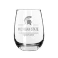 2PK 15oz Stemless Wine Glass Classic Crew |  Michigan State