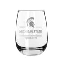 2PK 15oz Stemless Wine Glass Classic Crew |  Michigan State