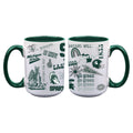 2pk 15oz White Mug Loco Design | Michigan State