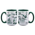 2pk 15oz White Mug Loco Design | Michigan State