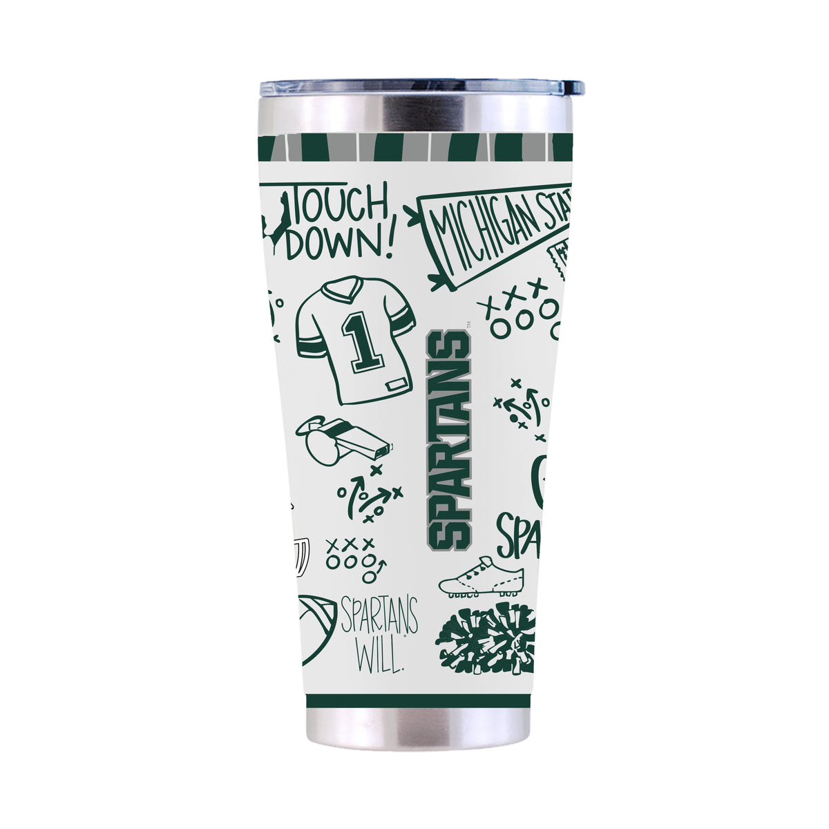 30oz Tumbler Sketchpad Design | Michigan State