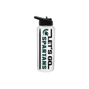 34oz White Quencher Let's Go Team Dash |  Michigan State