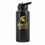 32 oz Stainless Steel Water Bottle with Gold Etched Classic Crew Team Design, Michigan State University