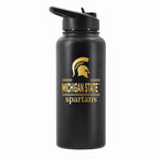 32 oz Stainless Steel Water Bottle with Gold Etched Classic Crew Team Design, Michigan State University
