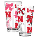  Nebraska 2pk 16oz Bow Pint Glass 