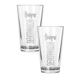 2PK 16oz Pint Glass Pinnacel Design |    Nebraska