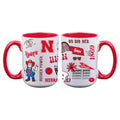 2pk 15oz White Mug Loco Design | Nebraska
