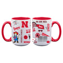 2pk 15oz White Mug Loco Design | Nebraska