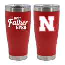 20oz Red Stainless Steel Tumbler, Direct Print, Best Dad Ever Design, University of Nebraska, Direct Print, Best Dad Ever Design, Lincoln