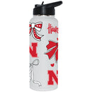  Nebraska 34oz Bow White Quencher Water Bottle 