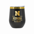 12 oz Stainless Steel Wine Tumbler with Gold Etched Classic Crew Team Design, Lincoln Nebraska