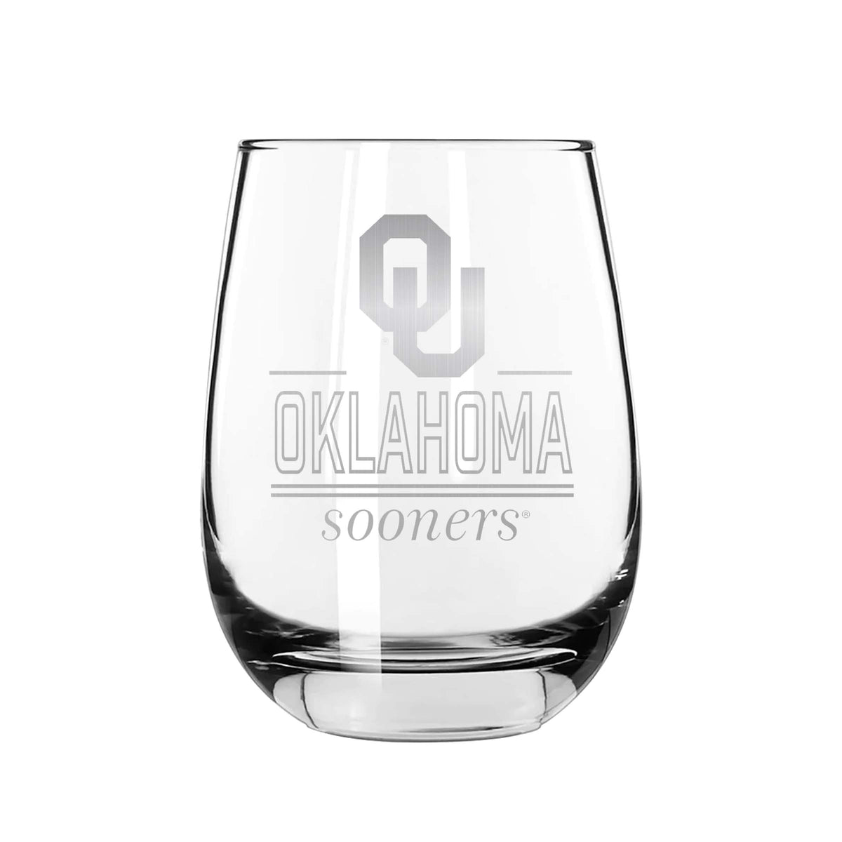 2PK 15oz Stemless Wine Glass Classic Crew |    Oklahoma