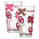  Oklahoma 2pk 16oz Bow Pint Glass 