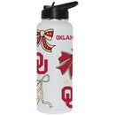  Oklahoma 34oz Bow White Quencher Water Bottle 