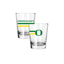 2PK 15oz Old Fashion Glass Big Stripe |    Oregon