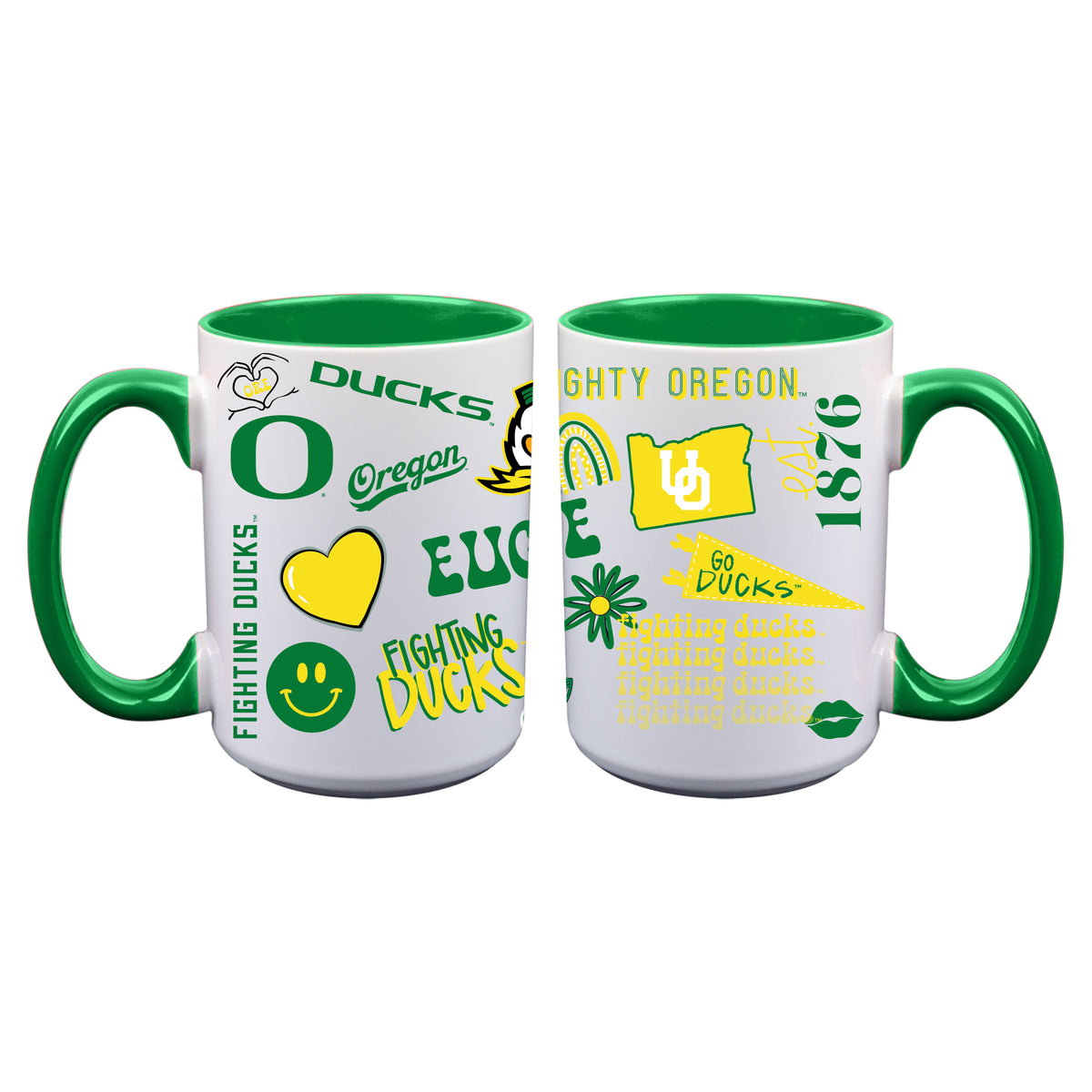 2pk 15oz White Mug Loco Design | Oregon
