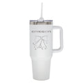  Oregon 40oz Bow White Stainless Steel Colossal Tumbler 