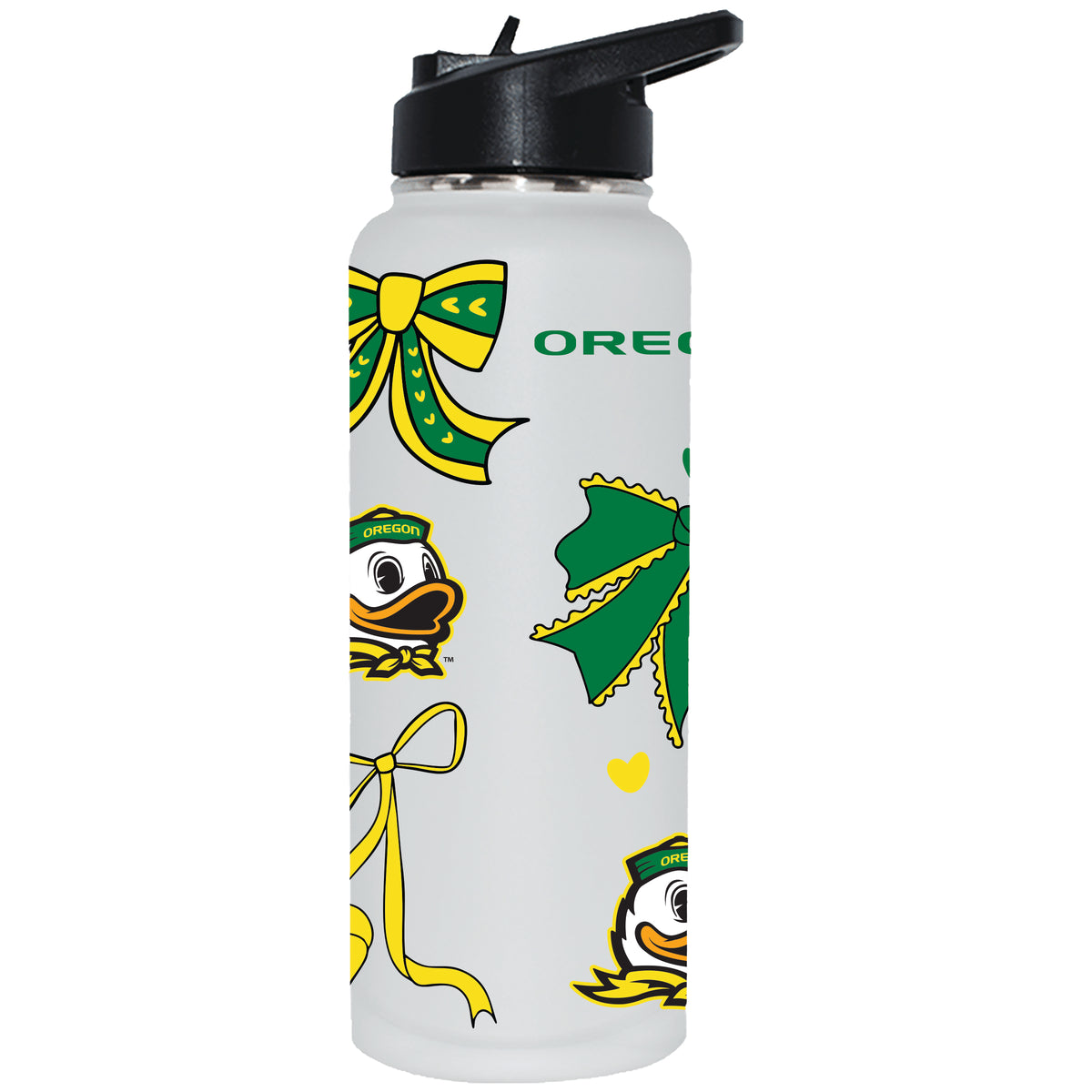  Oregon 34oz Bow White Quencher Water Bottle 