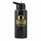 32 oz Stainless Steel Water Bottle with Gold Etched Classic Crew Team Design, University of Oregon