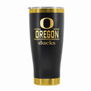 24 oz Stainless Steel Tumbler with Gold Accents & Etched Classic Crew Team Design, University of Oregon