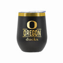 12 oz Stainless Steel Wine Tumbler with Gold Etched Classic Crew Team Design, University of Oregon