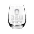 2PK 15oz Stemless Wine Glass Classic Crew |  Ohio State