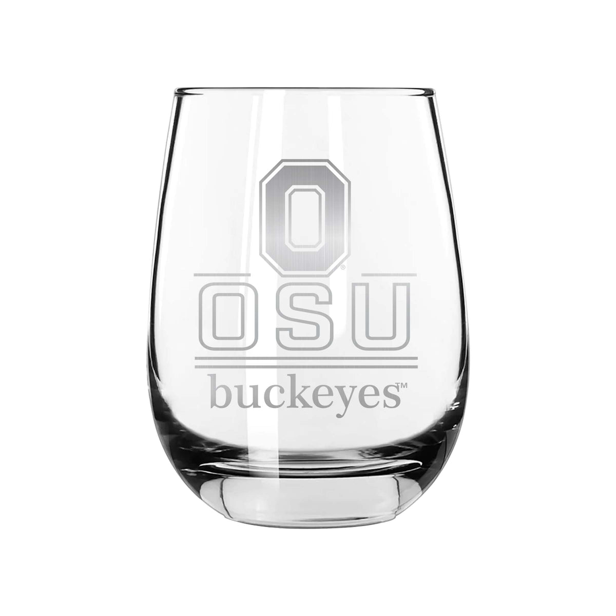 2PK 15oz Stemless Wine Glass Classic Crew |  Ohio State